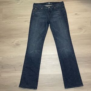 Vintage 7 For All Mankind Jeans Size 29 Boycut Straight Leg Denim Button Fly 90s